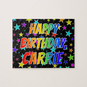 "CARRIE" First Name, Fun "HAPPY BIRTHDAY" Jigsaw Puzzle