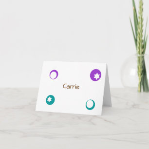 Carrie Foldover Thank You Card