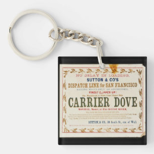 Carrier Dove Clipper Sailing Key Ring