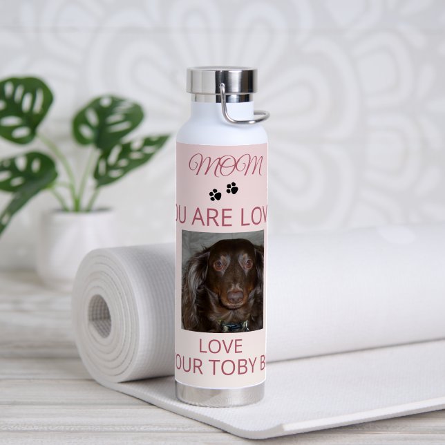 Carrier With Love From Your Fur-Kid Water Bottle (Yoga (Rotated))