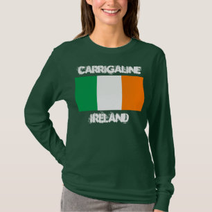Carrigaline, Ireland with Irish flag T-Shirt