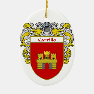 Carrillo Coat of Arms/Family Crest Ceramic Tree Decoration