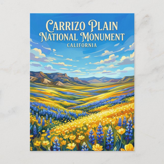 Carrizo Plain National Monument California Postcard (Front)