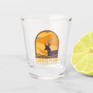 Carrizo Plain National Monument California Vintage Shot Glass