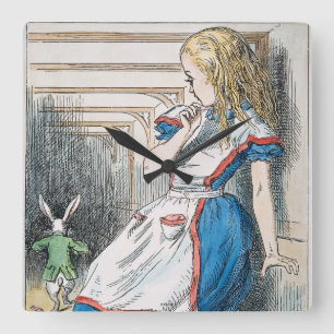 Carroll: Alice, 1865 Square Wall Clock