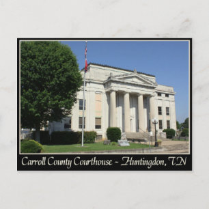 Carroll County Courthouse - Huntingdon, TN Postcard