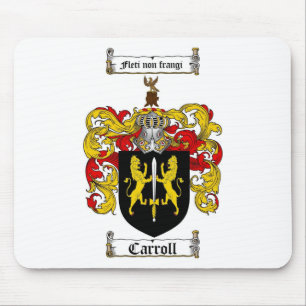 CARROLL FAMILY CREST -  CARROLL COAT OF ARMS MOUSE PAD