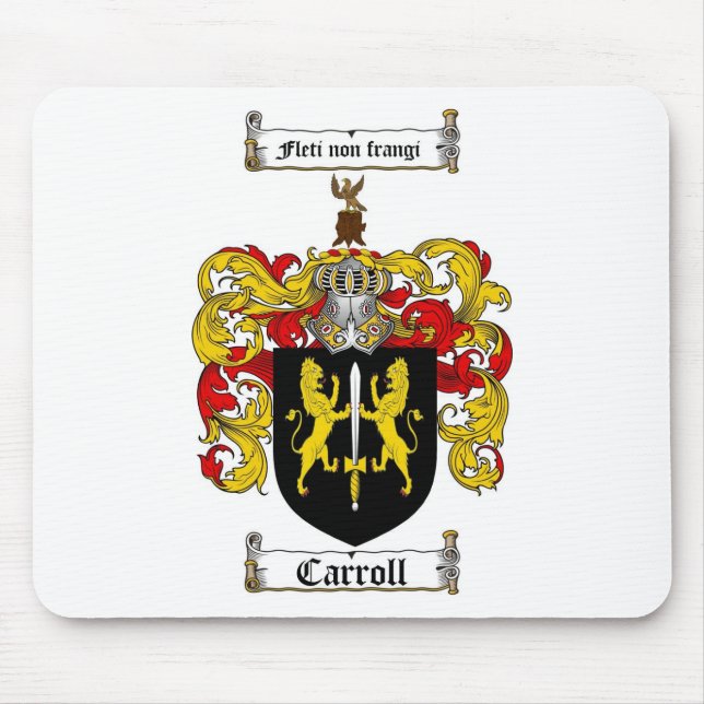 CARROLL FAMILY CREST -  CARROLL COAT OF ARMS MOUSE PAD (Front)
