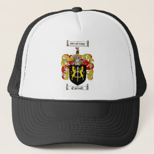 CARROLL FAMILY CREST -  CARROLL COAT OF ARMS TRUCKER HAT