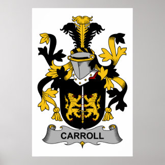 Carroll Family Crest Poster