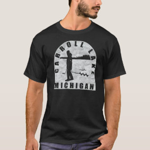 Carroll Lake Ice Fishing Michigan T-Shirt