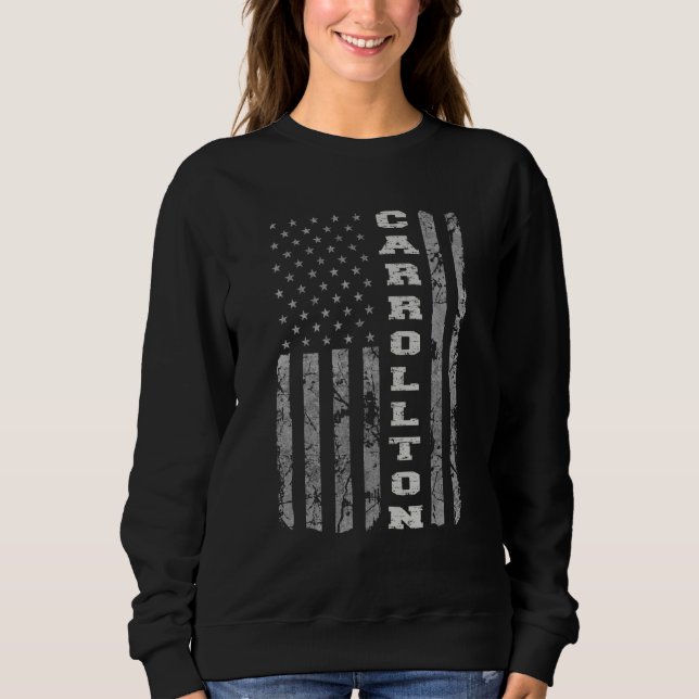 Carrollton Texas American Flag Sweatshirt (Front)