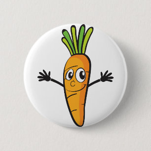 carrot 6 cm round badge