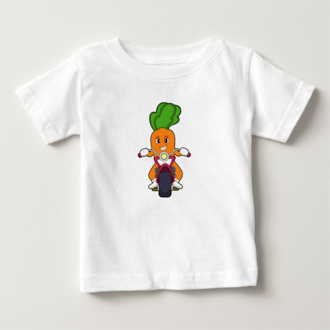Carrot as Biker with Motorcycle.PNG Baby T-Shirt (Front)