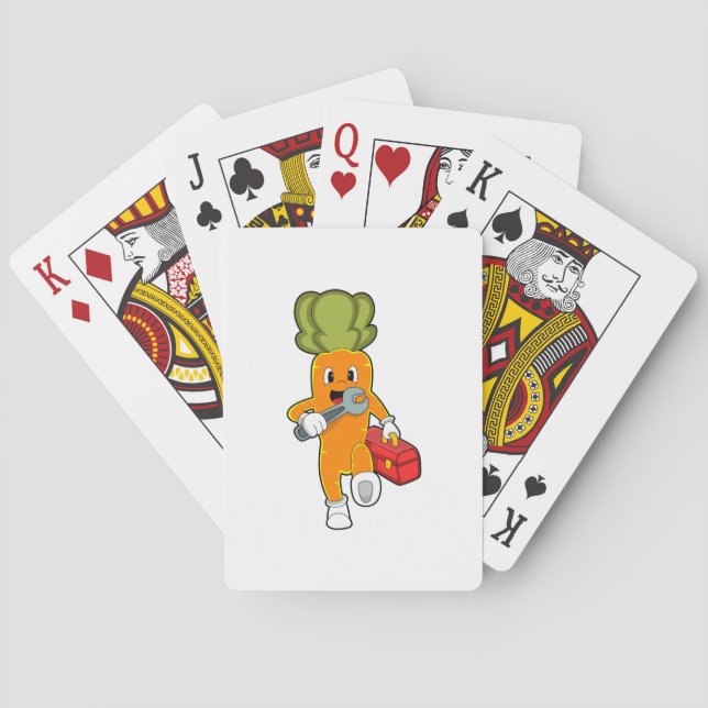 Carrot as Mechanic with Toolbox Playing Cards (Back)
