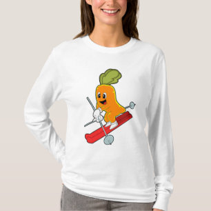 Carrot as Skier with Ski T-Shirt