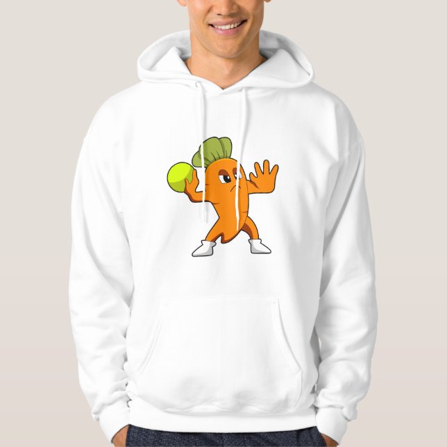 Carrot at Handball player with Handball Hoodie (Front)