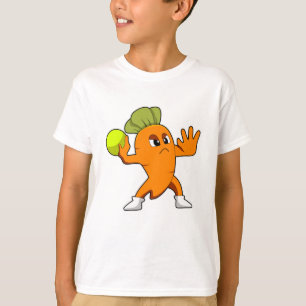 Carrot at Handball player with Handball T-Shirt