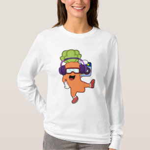 Carrot at Music with Headphone T-Shirt