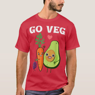 Carrot avocado plum go veg vegans vegetarian 305 T-Shirt