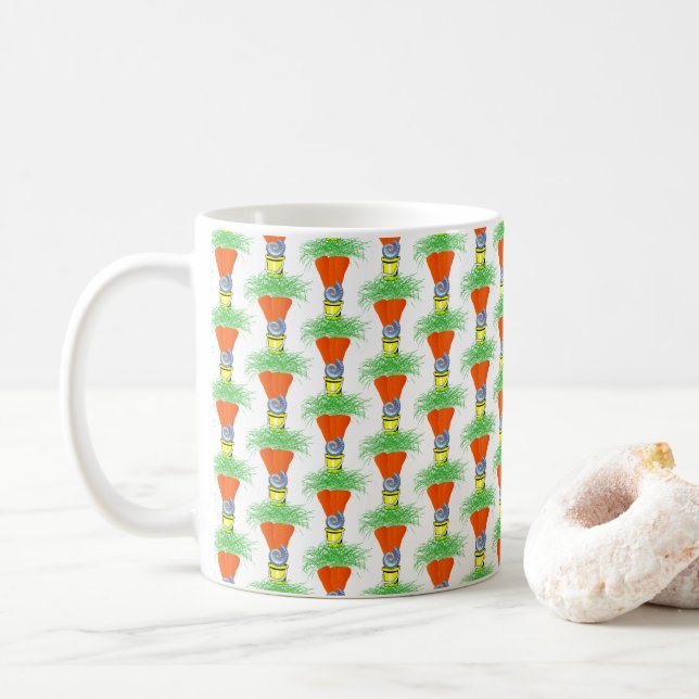 Carrot Beach Shell Mug (With Donut)