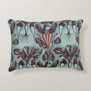 Carrot Beet Radish Parsnip Root System Botanical  Decorative Cushion