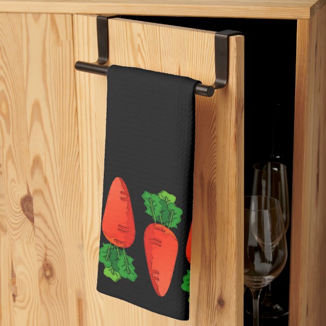 Carrot Border  Tea Towel (Thirds Fold)