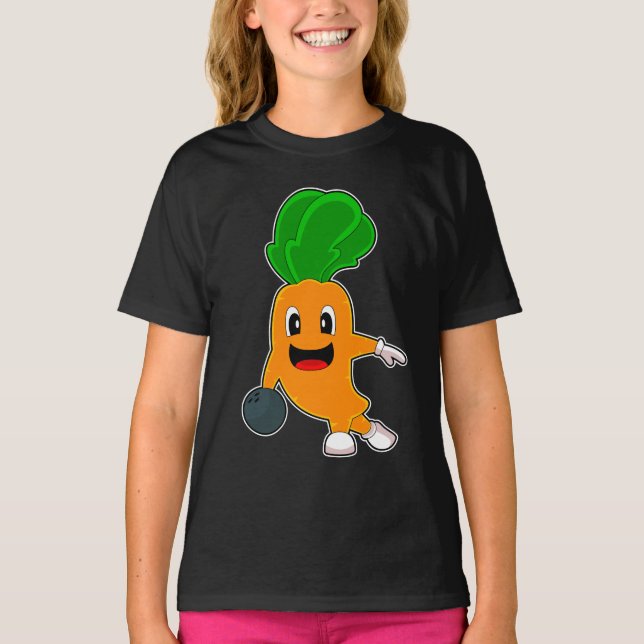 Carrot Bowling Bowling ball T-Shirt (Front)