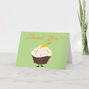 Carrot Cake Cupcake thank you Card