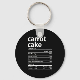 Carrot Cake Nutrition Facts Thanksgiving Christmas Key Ring