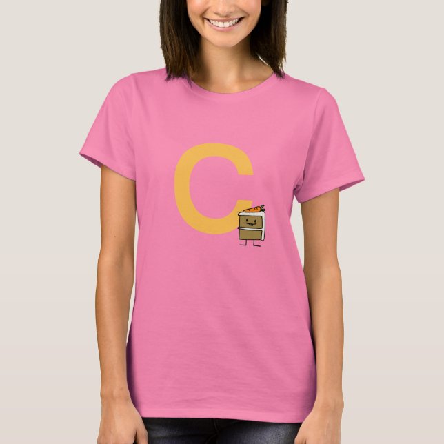 Carrot Cake Slice bunny teeth icing dessert T-Shirt (Front)
