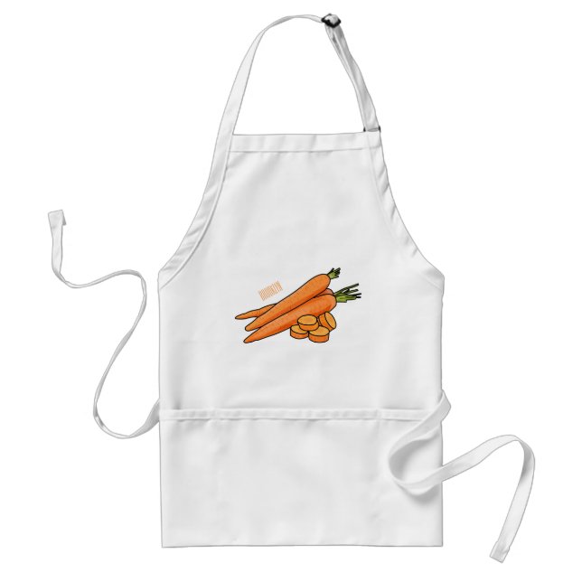 Carrot cartoon illustration standard apron (Front)