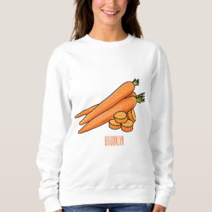 Carrot cartoon illustration sweatshirt