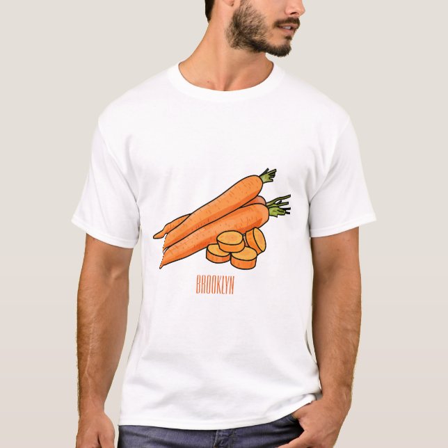 Carrot cartoon illustration T-Shirt (Front)