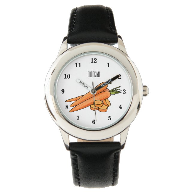 Carrot cartoon illustration watch (Front)
