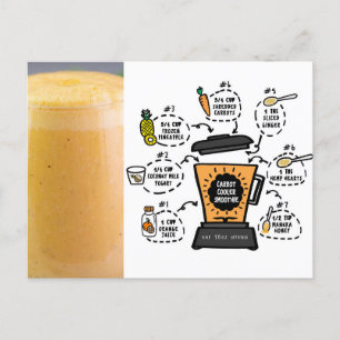 Carrot Cooler Smoothie Recipe Postcard