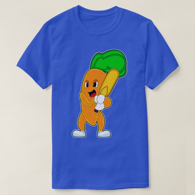 Carrot Cricket Cricket Bat  T-Shirt (Design Front)