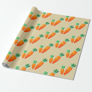 Carrot Easter Wrapping Paper
