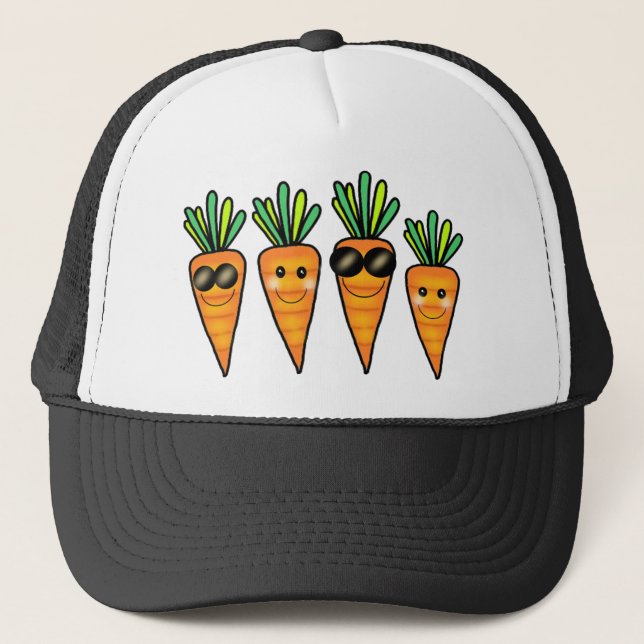 carrot family art trucker hat (Front)