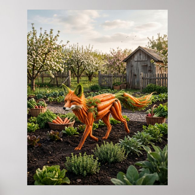 Carrot Fox Fields Poster (Front)