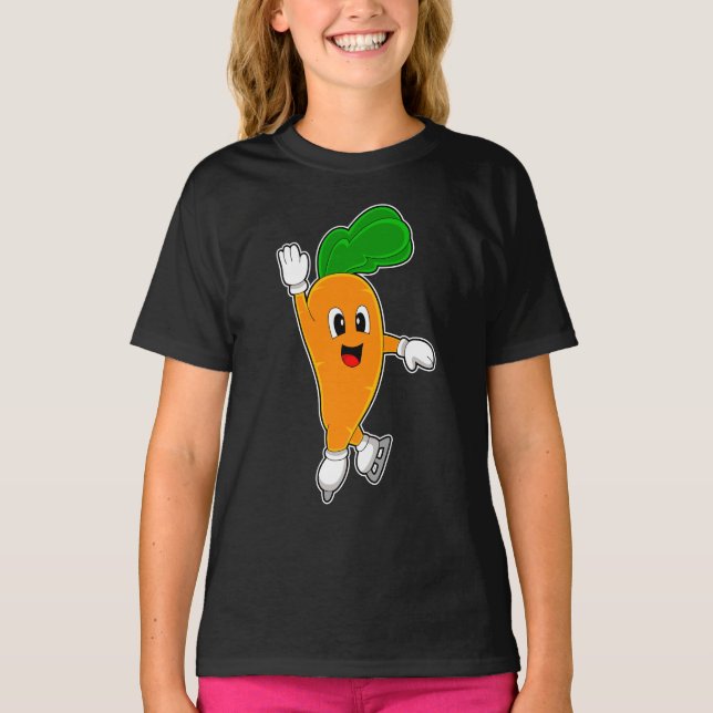 Carrot Ice skating Ice skates Winter sports T-Shirt (Front)