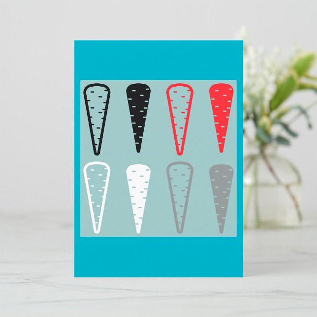 Carrot Icons Orange Black White Invitation (Creator Uploaded)