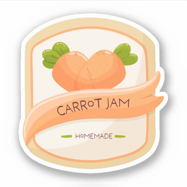 carrot jam label (Front)