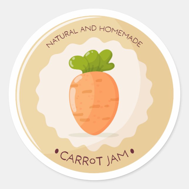 carrot jam label (Front)