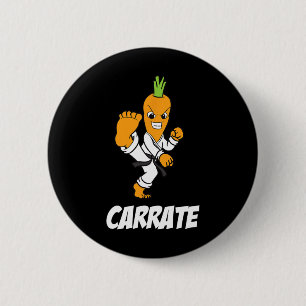 Carrot Karate Kids Black Belt Karate Uniform Carra 6 Cm Round Badge