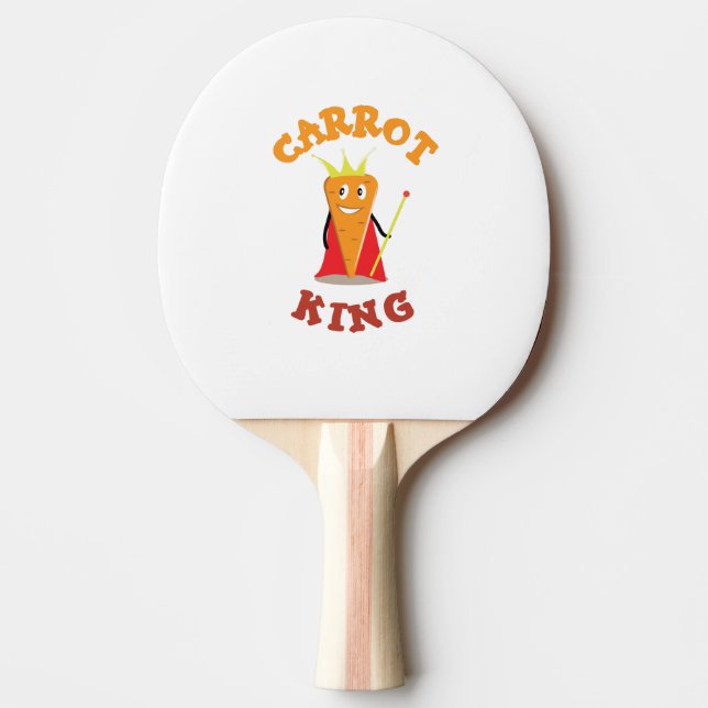Carrot king royal vegetable crown illustration ping pong paddle (Front)