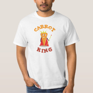 Carrot king royal vegetable crown illustration T-Shirt