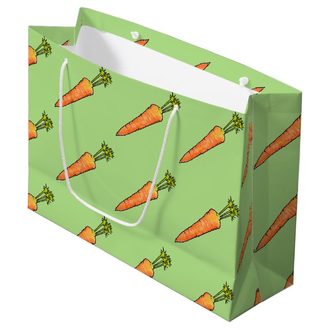Carrot Large Gift Bag (Front Angled)