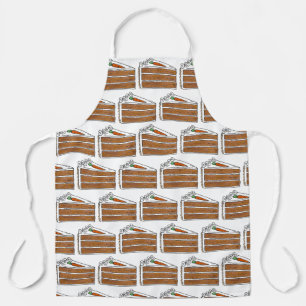 Carrot Layer Cake Slice Bakery Café Pastry Chef Apron