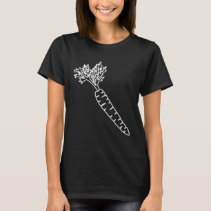 CARROT LINE Vegetables Healthy Food Yummy Vegan T-Shirt